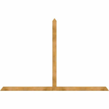 Ekena Millwork Portland Rough Sawn Timber Gable Bracket, Western Red Cedar, 108"W x 72"H x 2"D x 4"F, 16/12 Pitch GBW108X72X0204POR00RWR